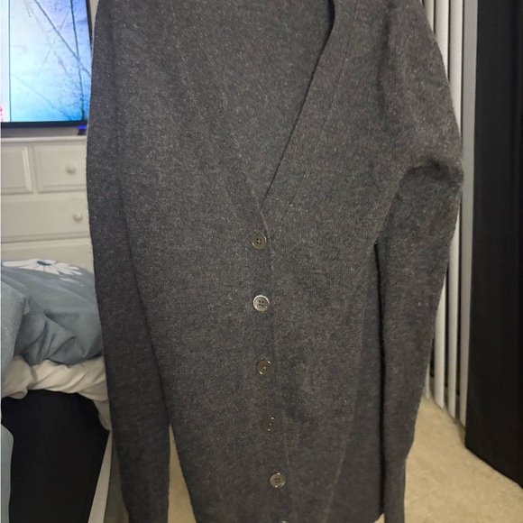 C Gray woMen's Cardigan Sweater cashmere - Picture 1 of 4